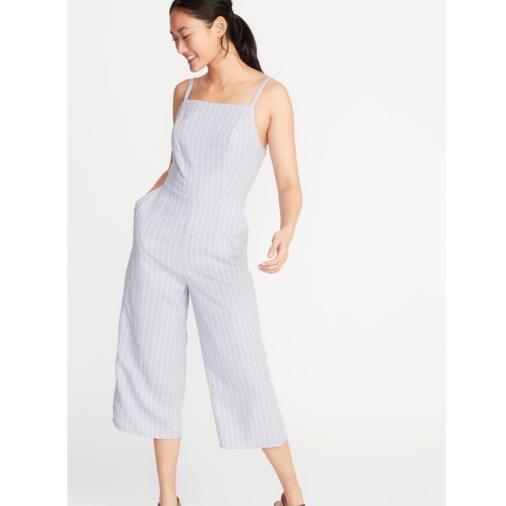 Lavender striped romper